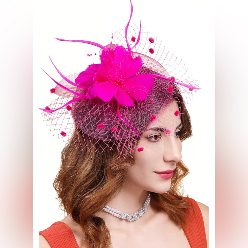 Vibrant Pink Floral Fascinator
